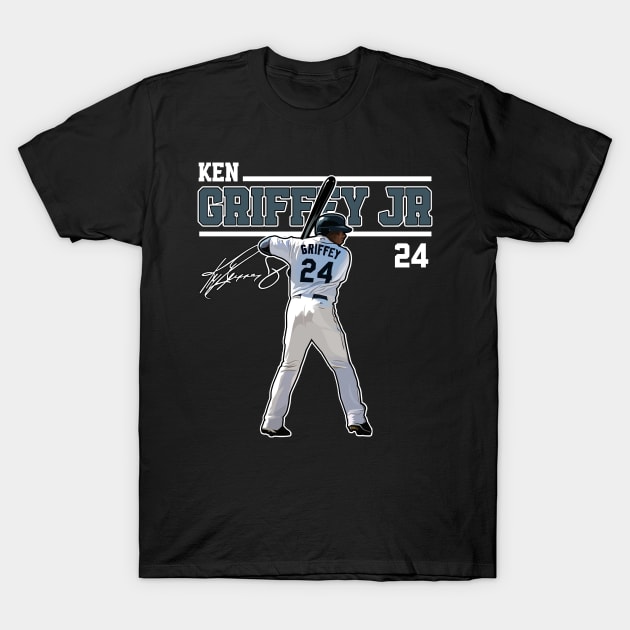 Ken Griffey Jr The Kid Basketball Legend Signature Vintage Retro 80s 90s Bootleg Rap Style T-Shirt by CarDE